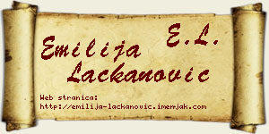 Emilija Lackanović vizit kartica